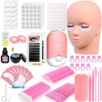 Kit prático de extensão de cílios Lucomb com cabeça de manequim Kit prático de extensão de cílios Lucomb com cabeça de manequim