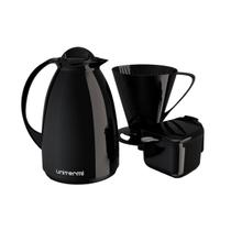Kit Prático Para Café 3 Peças Garrafa Térmica Açucareiro Suporte Unitermi