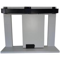 Kit Prático para Porta de Correr até 150cm Trilho Dividido Preto - 3m + 1 Par de Concha