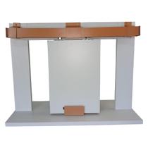 Kit Prático para Porta de Correr até 80cm Trilho Dividido Cereja 1,60m 1 Par de Concha