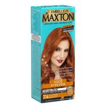 Kit Prático Tintura Creme Maxton 7.4 Louro Médio Acobreado - Embelleze