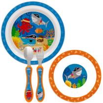 Kit Pratinho Tigela Bowl E Talheres Aventuras Pirata Buba Kit Pratinho Tigela Bowl E Talheres Aventuras Pirata Buba