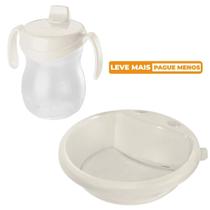 Kit Prato 450ml e Copo Infantil 310ml Off White Baby Sanremo