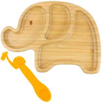 Kit Prato Antibacteriano com Ventosa e Colher em Silicone