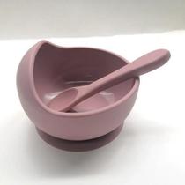 Kit Prato Bowl Com Ventosa Infantil + Colher Silicone