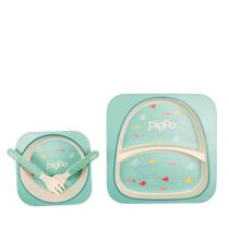 Kit Prato, Bowl e Talher Fibra de Bambu Pippo Kit Prato, Bowl e Talher Fibra de Bambu Pippo