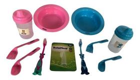 Kit Prato Copo Bebê Papinha Alimentação Baby Nany 6 Peças