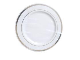 Kit Prato Descartável Luxo Prata Sobremesa 18cm-5un