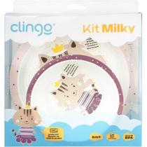 Kit Prato e Tigela BOWL Infantil Bebe Clingo