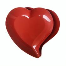 Kit Prato Formato de Coração Plástico Vermelho 10 Unidades Kit Prato Formato de Coração Plástico Vermelho 10 Unidades