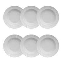 Kit Prato Fundo 06 Peças Cottage Branco Germer Porcelanas Kit Prato Fundo 06 Peças Cottage Branco Germer Porcelanas