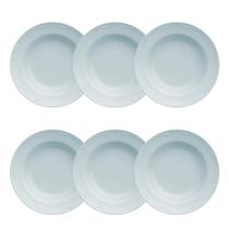 Kit Prato Fundo 6 Pçs Cottage Azul Vintage Germer Porcelanas Kit Prato Fundo 6 Pçs Cottage Azul Vintage Germer Porcelanas