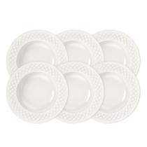 Kit Prato Fundo Tramontina Ingrid em Porcelana Decorada 23 cm 06 Peças