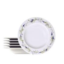 Kit Prato Fundo Tramontina Lilla Em Porcelana Decorada 23 Cm 6 Peças Tramontina
