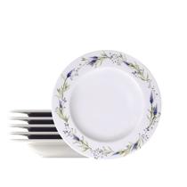 Kit Prato Fundo Tramontina Lilla em Porcelana Decorada 23 cm 6 Peças