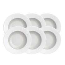 Kit Prato Fundo Tramontina Maria Augusta em Porcelana 23 cm 06 Peças Kit Prato Fundo Tramontina Maria Augusta em Porcelana 23 cm 06 Peças