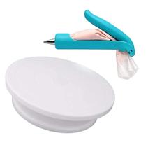 Kit Prato Giratório Bailarina Com Caneta Para Confeitar Bolos Kit Prato Giratório Bailarina Com Caneta Para Confeitar Bolos