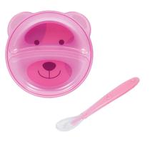 Kit Prato Infantil Educação Alimentar + Colher Anatômica