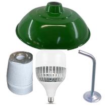 Kit prato + lampada + soquete + braço curvo 30cm Kit prato + lampada + soquete + braço curvo 30cm