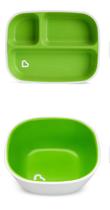 Kit Prato Munchkin Infantil Com Divisórias 6m+ e Tijela Bowls Splash Verde