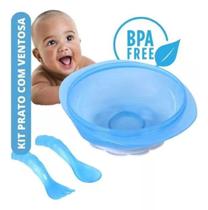 Kit Prato Papinha Infantil bebe Bowl Com Ventosa E Talher - Baby Go