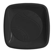 Kit Prato Quadrado Descartável Bio Preto 15cm 5 Pacotes com 10un Trik Trik