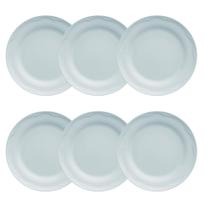 Kit Prato Raso 06 Pçs Cottage Azul Vintage Germer Porcelanas Kit Prato Raso 06 Pçs Cottage Azul Vintage Germer Porcelanas