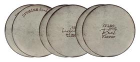 Kit Prato Raso Churrasco Rustic Porcelana 28 cm 06 Peças Tramontina