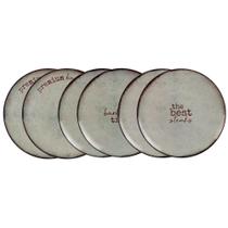 Kit Prato Raso Tramontina Churrasco Rustic Porcelana 28cm 06 Peças