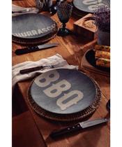 Kit Prato Raso Tramontina Churrasco Stone em Porcelana 28 cm 06 Peças Kit Prato Raso Tramontina Churrasco Stone em Porcelana 28 cm 06 Peças