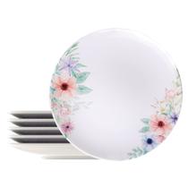 Kit Prato Raso Tramontina Floratta em Porcelana Decorada 28 cm 6 Peças