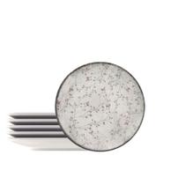 Kit Prato Sobremesa Tramontina Floralis Em Porcelana Decorada 19 Cm 6 Peças Tramontina