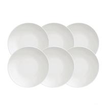 Kit Prato Sobremesa Tramontina Leonora Em Porcelana 19 Cm 06 Peças Tramontina