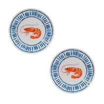 Kit Pratos 22cm Pequeno Plástico Melamina Decorativo 2 Peças Kit Pratos 22cm Pequeno Plástico Melamina Decorativo 2 Peças