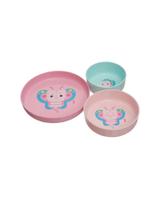 Kit pratos 3 pecas kouii borboleta pipa