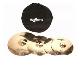 Kit Pratos Bateria Master Class B20 Impact Spanking Com Bag