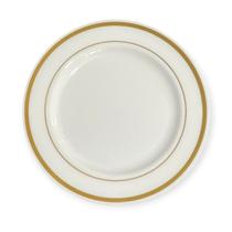 Kit Pratos de acrílico Luxo Dourado Sobremesa 18cm-10un