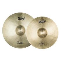 Kit Pratos De Bateria Zeus Custom Crash 18" E Ride 20"