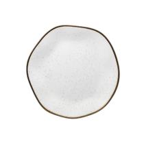 Kit Pratos de Sobremesa Ryo Maresia 4 Peças Porcelana para Lanche Off White Maresia
