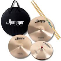 Kit pratos liverpool 14" 16" e 20" b20 hammer system 11504 Kit pratos liverpool 14" 16" e 20" b20 hammer system 11504