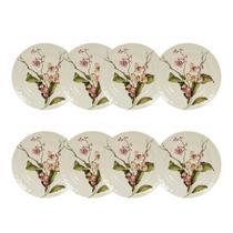 Kit Pratos Melamina Floral Decorativo Flores 8 Peças Flower Kit Pratos Melamina Floral Decorativo Flores 8 Peças Flower