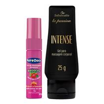 Kit Prazer sem Limite: Gel Lubrificante Intense + Gel Corporal de Massagem Sexy Íntima Kero Doce Beijocas Kit Prazer sem Limite: Gel Lubrificante Intense + Gel Corporal de Massagem Sexy Íntima Kero Doce Beijocas