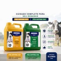 Kit pré dipping e pós dipping ordenha 10 mastite 5 litros Kit pré dipping e pós dipping ordenha 10 mastite 5 litros