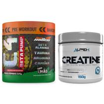 Kit Pré Treino C4 New Millen + Creatina Pura Alpex 150g