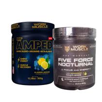 Kit Pré Treino Five Force Nocturnal + Blend de Aminoácidos