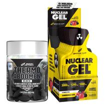 Kit Pré Treino Nuclear Rush Gel 10 Sachês + Thermo Abdomen Black Bodyaction