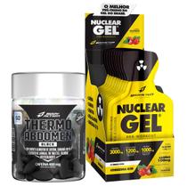 Kit Pré Treino Nuclear Rush Gel 10 Sachês + Thermo Abdomen Black Bodyaction