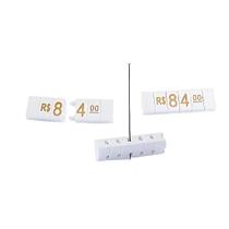 Kit Precificador para Joias - Preço para Vitrine (Branco com Dourado) 340 peças Kit Precificador para Joias - Preço para Vitrine (Branco com Dourado) 340 peças