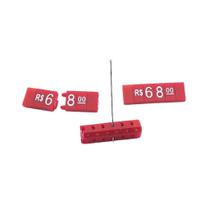 Kit Precificador para Joias - Preço para Vitrine (Vermelho com Branco) 340 peças Kit Precificador para Joias - Preço para Vitrine (Vermelho com Branco) 340 peças