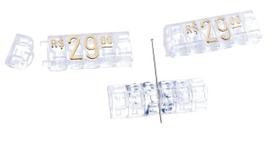 Kit Precificador - Preço para Vitrine (Cristal com Dourado) 510 peças em Plástico ABS